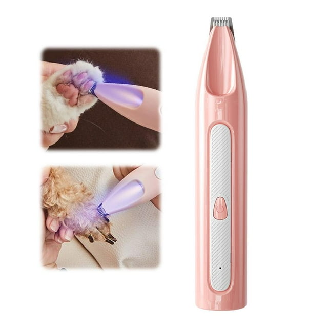 Pet Paw Grooming Shaver, USB Rechargeable Dog Cat Foot Hair Trimmer With R-Shape Blade & LED