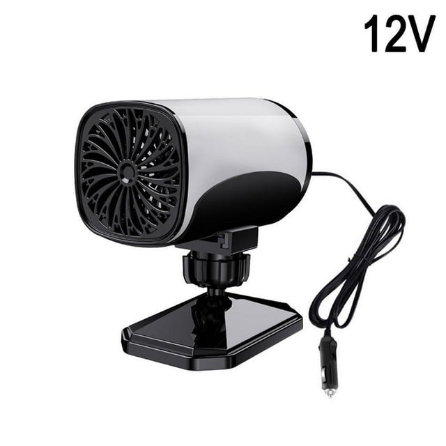 150W Car Heater 12/24V Winter Windshield Defroster Angle Adjustable Heating Lighter Dual Use & Cigarette Cooling