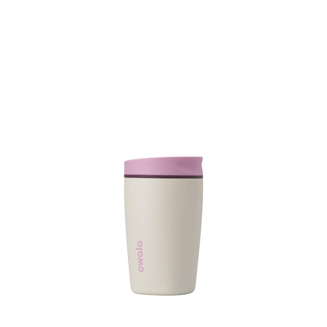 Owala SmoothSip Slider Insulated Stainless Steel Coffee Tumbler, Reusable Iced Coffee Cup, Hot Coffee Travel Mug, BPA Free 12 oz, Daybreak