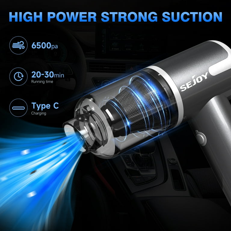 Sejoy 3 in 1 Portable Rechargeable Handheld Vacuum, High Sejoy 3 in 1 Portable Rechargeable Handheld Vacuum, High