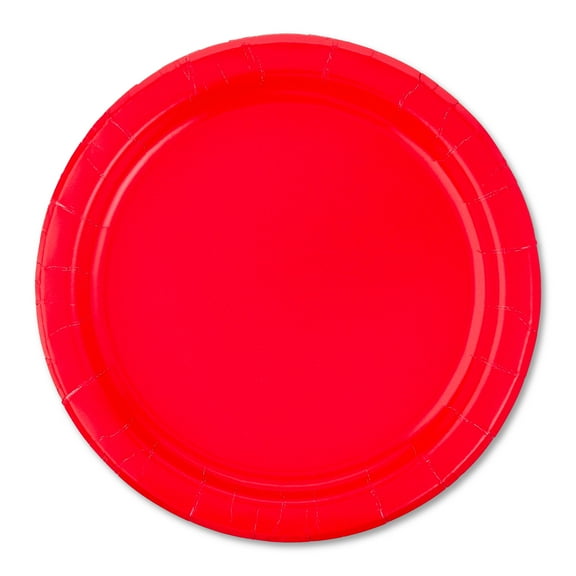 Disposable Paper Plates, 7", Red, 70 Count, by Way To Celebrate