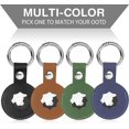 thumbnail image 4 of 4 piezas Airtag llavero, funda Airtag, funda protectora de piel sintética para Apple AirTag, funda protectora de cuero para llavero compatible con AirTags, funda Airtag, 4 of 5