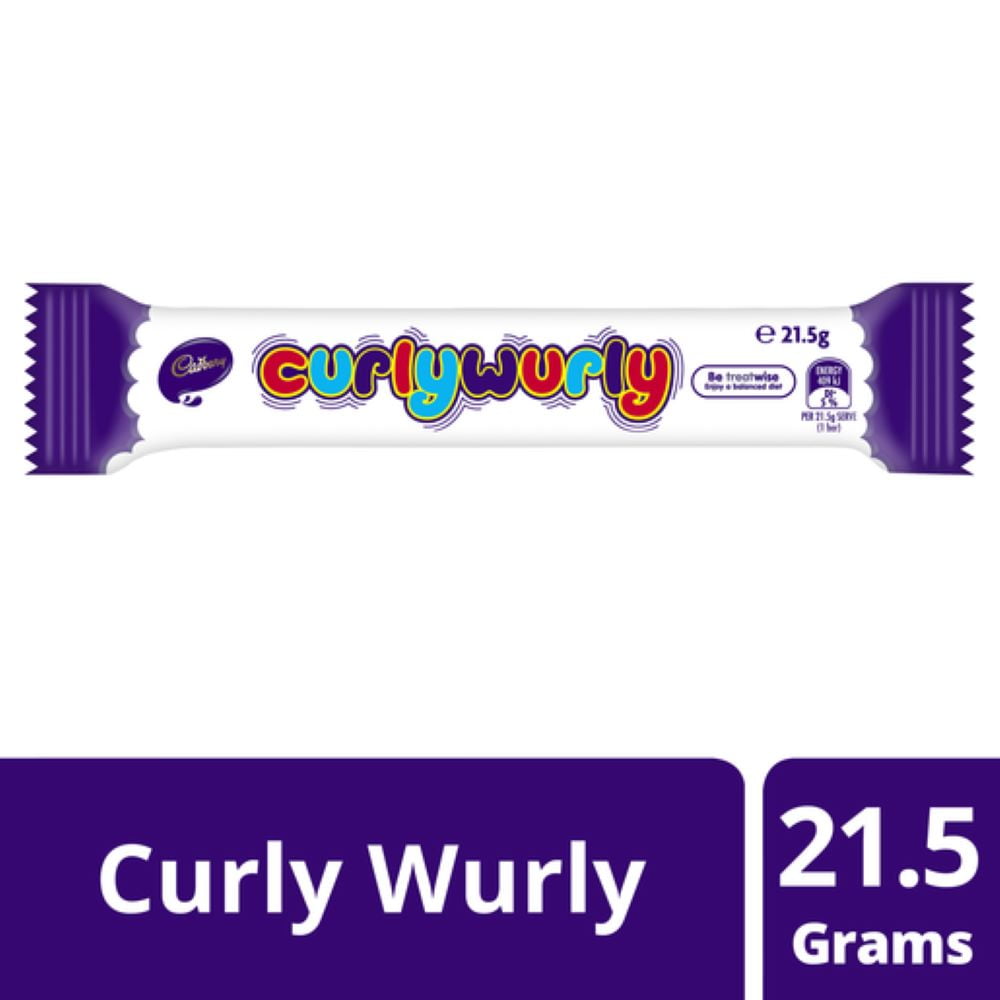 Cadbury Curly Wurly Candy, 21.5g, 60 count
