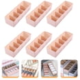 thumbnail image 3 of Miangastore 6 Pieces Pink Plastic Underwear Holder for Home Storage Solutions with Durable Quality, 3 of 9