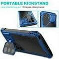 thumbnail image 4 of Heavy Duty Rugged Built in Screen Protector Kickstand Military-Grade Protection For S23 Ultra Metal Phone Case Aluminium (Blue), 4 of 7