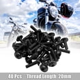 thumbnail image 4 of 40Pcs Tornillos M6 x 20 Aleación Aluminio Negro Motocicleta Pernos de Cabeza Hexagonal, 4 of 6