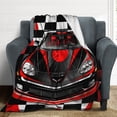 thumbnail image 4 of Grid Racing Car Soft Cozy Warm, Lightweight And Plush Flannel Throw Blankets - Perfect for Couch, Bed, Travel, 4 of 8