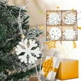 thumbnail image 2 of 24 Pieces White Snowflakes Ornaments 3 Inch Wooden Snowflake Christmas Ornament For Winter Home Tree Garland Christmas Decoration Holiady Crafts 4 Styles, 2 of 5