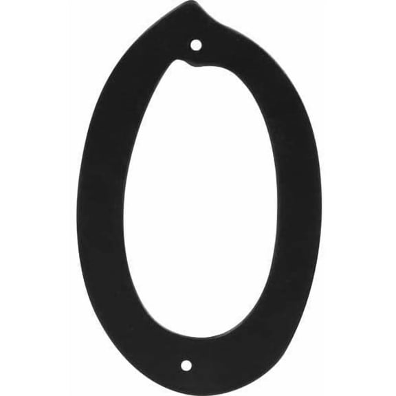 Hillman Group 841616 4 in. Nail-On Black Aluminum House Number - 0 - 3 Piece