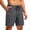 Dark Gray, variant on Twczz Mens Cotton Linen Shorts with Pockets- Relaxed Fit Summer Elastic Waist Drawstring Casual Beach Shorts Brown Size S-2XL