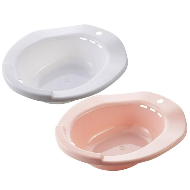 MERIGLARE 2x Sitz Bath Tub Hip Basin Bidet on Toilet for Women Hemorrhoids Treatment