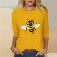 thumbnail image 2 of SwiftWear Womens Cute Bee Graphic Tee Shirts 3/4 Sleeve Soft Crewneck Casual Summer T-Shirt Pullover Tops, 2 of 5