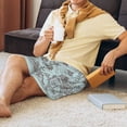 thumbnail image 3 of Haiem Pirate Adventure Map Men's Pajama Short with Soft Woven Cotton Elastic Waistband Sleep Short-Large, 3 of 9