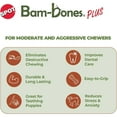 thumbnail image 4 of SPOT Bam-Bones Dental Bone 6" Allergen Free Peanut Butter Dog Toy, Durable Oral Care Dog Chew for Light Chewers & Teething Puppies Under 25lbs, Bamboo Fiber, 4 of 9