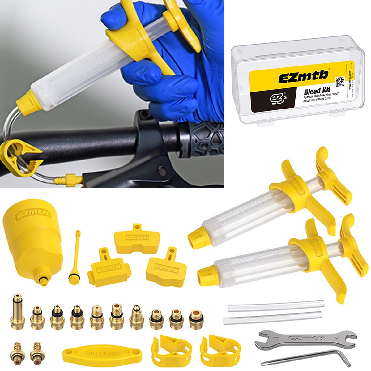 MTFun Bicycle Brake Bleed Kit Universal Mountain Bicycle Hydraulic Disc Brake Mineral Oil Funnel
