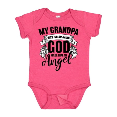 

Inktastic My Grandpa Was So Amazing God Made Him an Angel Gift Baby Boy or Baby Girl Bodysuit