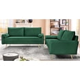 thumbnail image 3 of US Pride Furniture Villeda Velvet 2 PC Living Room Set Sofa & Loveseat Green, 3 of 8