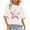 White, variant on Heisall Womens Tops Short Sleeve Round Neck Loose Casual Star Print Tshirts Fashion