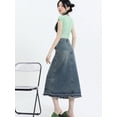 thumbnail image 4 of Faldas para mujer, tiernas, de moda, estilo coreano, sencillas, de mezclilla, para uso diario, para todo tipo de ropa de calle, juveniles, elegantes, clásicas, para estudiantes., 4 of 6