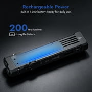 WUBEN X5 Flashlight Rechargeable, 1300LM Bright Flashlight, 6 Modes with White LED, UV Blacklight & Green Light EDC Tactical IP65 Waterproof