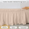 thumbnail image 3 of CCNY 24" Inch Drop Wrap Around Bed Skirt Emperor/Wyoming King Size 100% Microfiber Made Peach Color, 3 of 6