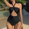 thumbnail image 3 of Sexy Cut Out Thong Monokini Swimsuits for Women Polyester Suitable for Beach & Vacation, Available in S XL, 3 of 6