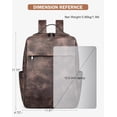 thumbnail image 3 of 15.6-inch PU leather men's and women's laptop backpacks, business and leisure backpacks, travel bags, 3 of 6