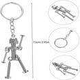 thumbnail image 3 of Hearth & Gear Mechanical Screw Robot Keychain Movable Joint Robot Car Key Holder For Men Backpack Bags Wallet Pendant, 3 of 7