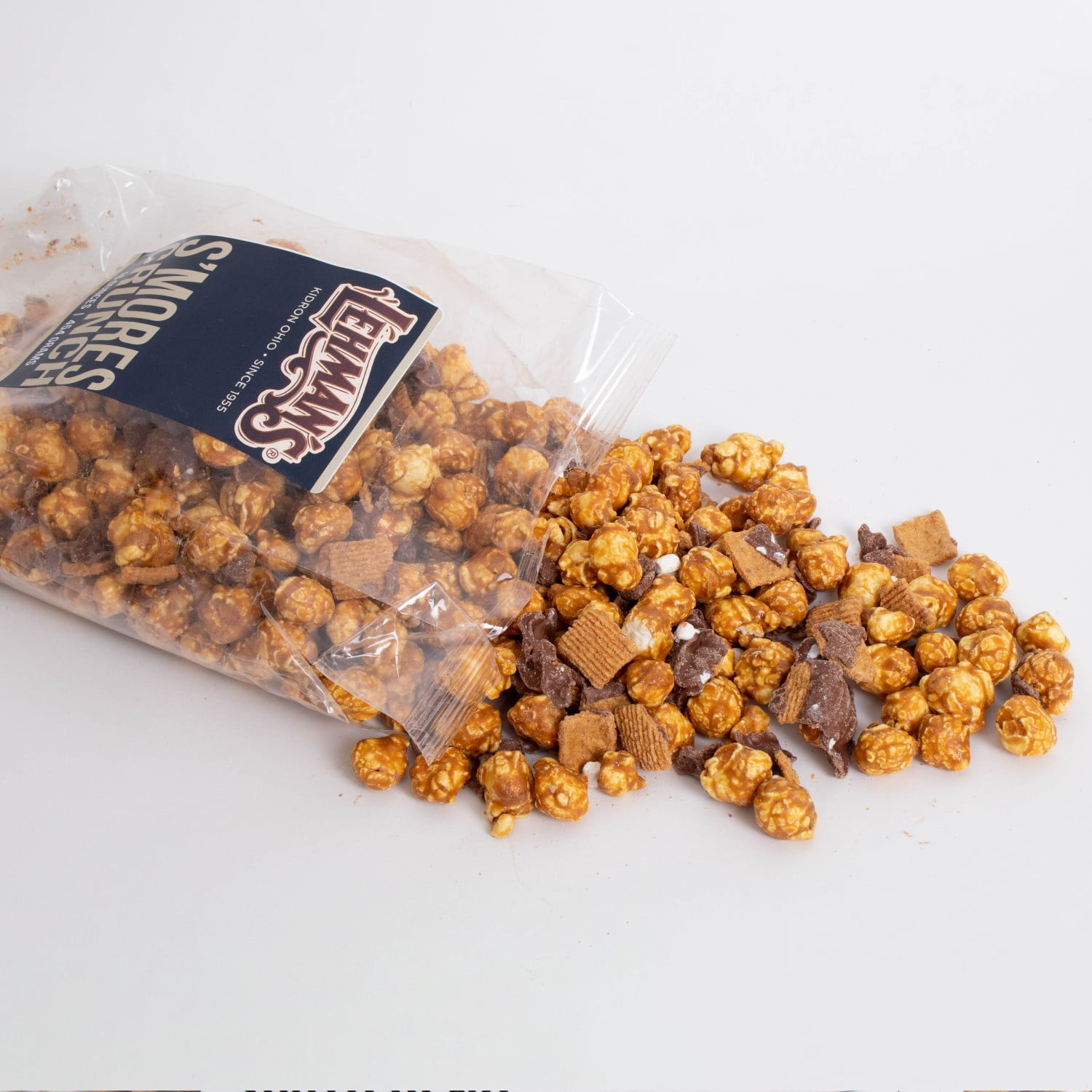South Bend Chocolate Company Caramel Popcorn Snack Mix, 1 lb bag, Crunchy Popped Corn Treat, S'mores Flavor