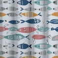 thumbnail image 5 of Orinice  Fish Shower Curtain Nautical Beach Fishing Designer Boys Kids Teen Navy White Coastal Beachy Theme Ocean Sea Lake Blue Red Green Gray Yellow Home Bathroom Decor Bathtub Set,  69x72, 5 of 7
