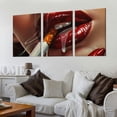 thumbnail image 2 of Ullo0ord Red Lip Posters Art Prints Home Kitchen Living Room Decor Classroom Bedroom Aesthetics Decoration (24×36inch,Framed), 2 of 4