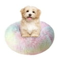thumbnail image 4 of Round Plush Pet Bed for Dogs & Cats,Fluffy Soft Warm Calming Dog Bed Sleeping Kennel Nest,23.6 x 23.6 x 8", 4 of 6