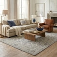 thumbnail image 2 of Ox Bay Epoch 5' x 7'9" Blue/Gray Floral Lattice Hand-Tufted Wool Blend Indoor Area Rug, 2 of 7