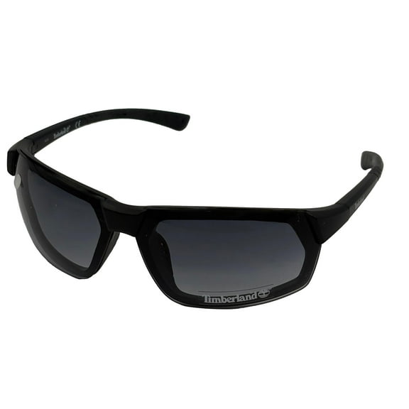 Timberland Flash Lens Men's Rectangle Sunglasses, Matte Black