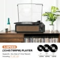 thumbnail image 5 of RetroAudio Record Player Bluetooth Turntable Stereo Vinyl Wireless Audio Turntable, Dark Black, 5 of 8