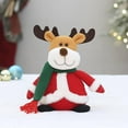 thumbnail image 2 of CuiLiyq Desktop Christmas Doll Ornament, Mini Knitted Sitting Santa Claus Snowman Elk Penguin Doll, for Home Holiday Party Desktop Decoration and Christmas Gifts (Reindeer), 2 of 6