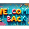 thumbnail image 4 of 3D Style Welcome Back Banner Party Background Decorations for Reunion Events Celebration Photo Shoots Festival Openings, 4 of 4