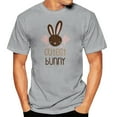 thumbnail image 3 of Youth Short Sleeve T-Shirt, Parent-child Outing Wear Tops, Easter Bunny Pattern, Comfort Tee, Multi-Size, Grey, 3 of 15