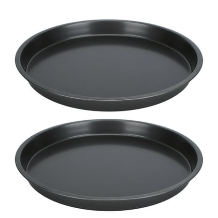 2-Pack Non-Stick Pizza Pans - 12 Inch Carbon Steel Deep Dish Baking Trays