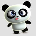 thumbnail image 2 of Crazy Panda Wall Decal Mural by Wallmonkeys Peel and Stick Graphic (48 in H x 48 in W) WM32877, 2 of 4