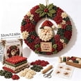 thumbnail image 4 of 3D Fabric Poke Wreath DIY Kit, Christmas Wreath DIY Kit for Adults, Christmas Gifts for Family and Friends(Santa), 4 of 7