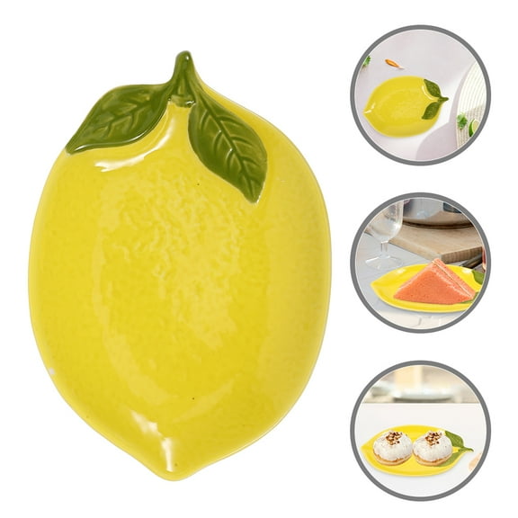 FRCOLOR  Fruit Platter Tray for Parties Themed Lemon Tableware Office