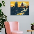 thumbnail image 3 of RKSupls Japanese Pagoda Garden Canvas Wall Art, Serene Traditional Asian Architecture Wall Decor Print, Modern Artwork for Living Room Bedroom Office Home Decor,16x12in, 3 of 6