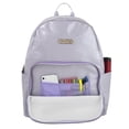 thumbnail image 3 of Jessica Simpson Women’s Top Carry Handle Laptop Backpack with Padded Mesh Shoulder Straps and Side Water Bottle Pockets for Commuting and Travel in Purple Shimmer, 3 of 6