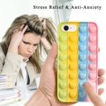 thumbnail image 2 of Fidget Toys Phone Case, Pop It Phone Case,Silicone Soft Protective Case,Pressure & Anxiety Relief Sensory Gadget Mobile Phone Protective Shell（iPhone 7/8） Blue, 2 of 7