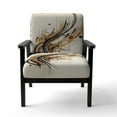 thumbnail image 4 of Designart "Brown And Black Movement I" Upholstered Modern & Contemporary Accent Chair and Modern & Contemporary Arm Chair - Multiple Color & Pattern, 4 of 7