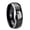Black 2 Tone Polish Edge, variant on Polar Bear Concave Black Tungsten Men Ring 10MM
