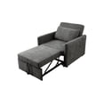 thumbnail image 2 of DOMETOUR Futon Chair Bed Convertible Sleeper Sofa, 3-in-1 Pull Out Sleeper Chair Beds Sofa Bed, Armchair Bed Sleeper for Living Room, Office, Apartment (Dark Grey Lint), 2 of 5