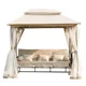 thumbnail image 2 of Columpio ajustable para exteriores, para Patio Gazebo, cama de día de lujo de 3 asientos, cama columpio para jardín con mosquiteras y techo doble, superventas, 2 of 4