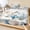 gray, variant on Cal.King Size Fitted Sheet Set - Blue Coastal Fall 3 Piece Bedding Sets 16" Deep Pocket Fitted Sheet with 2 Pillowcases, Thanksgiving Pumpkins Starfish Coral Brushed Microfiber Hotel Bed Sheets